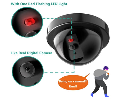 Dummy CCTV Dome Camera with Flashing Red LED Light_(Pack of 1)